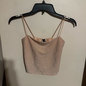 Sparkly crop top fits like s/m